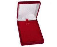 Imagem de Estojo Veludo Colar Retangular Vermelho